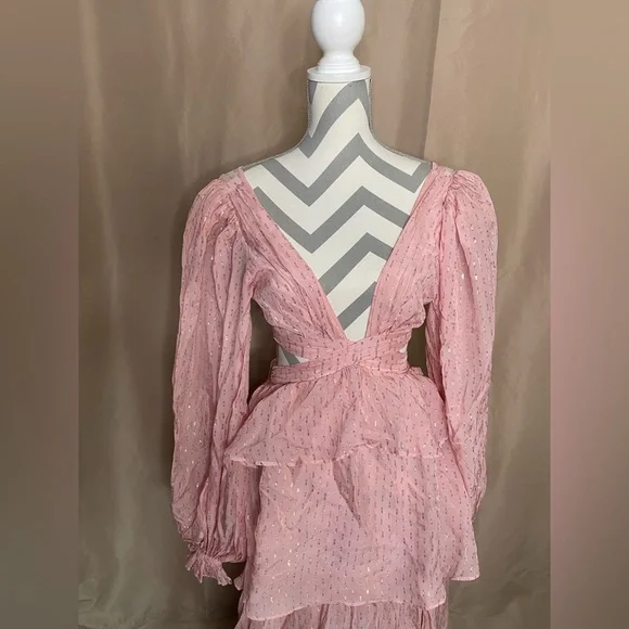 For Love and Lemons XS Chantal Long Sleeve Maxi Dress - Picture 4 of 15